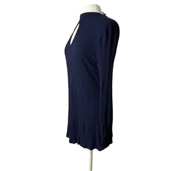 Free People Copa Banana Ribbed Tunic Navy Blue - Picture 6 of 9